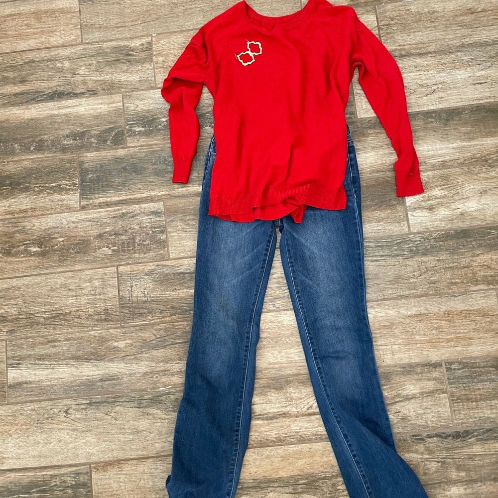 SOLD 3 for $20 Apt. 9 Red Sweater Detailed Back